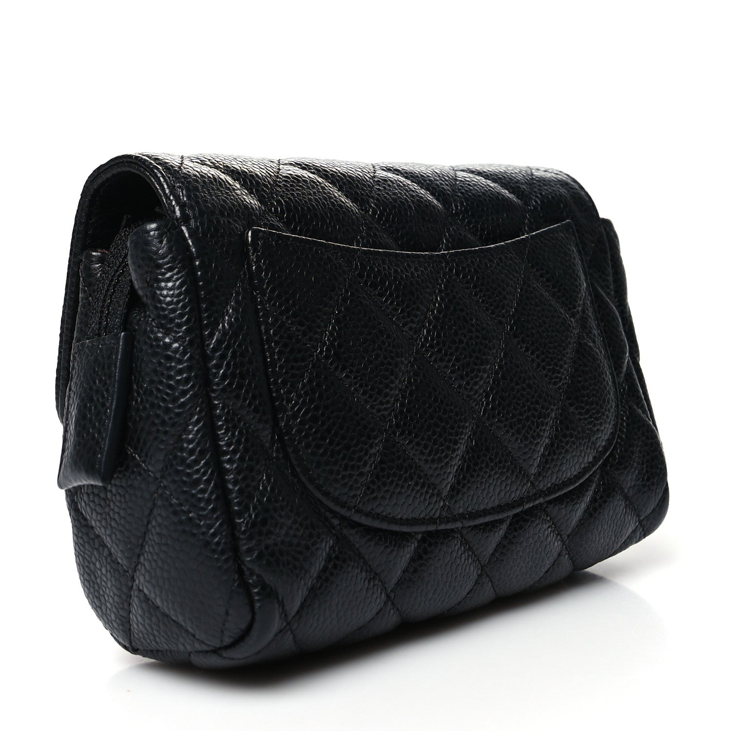 Chanel Caviar Quilted Flap Cosmetic Case Black 3 of 12
