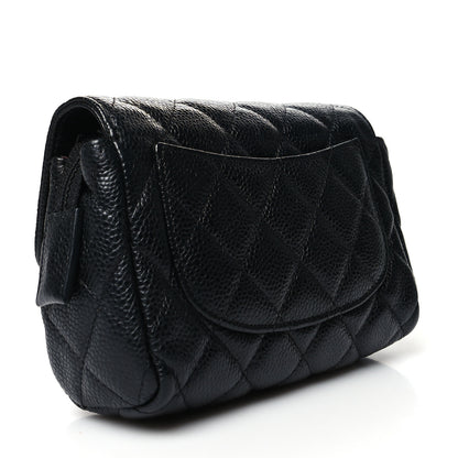 Chanel Caviar Quilted Flap Cosmetic Case Black 3 of 12