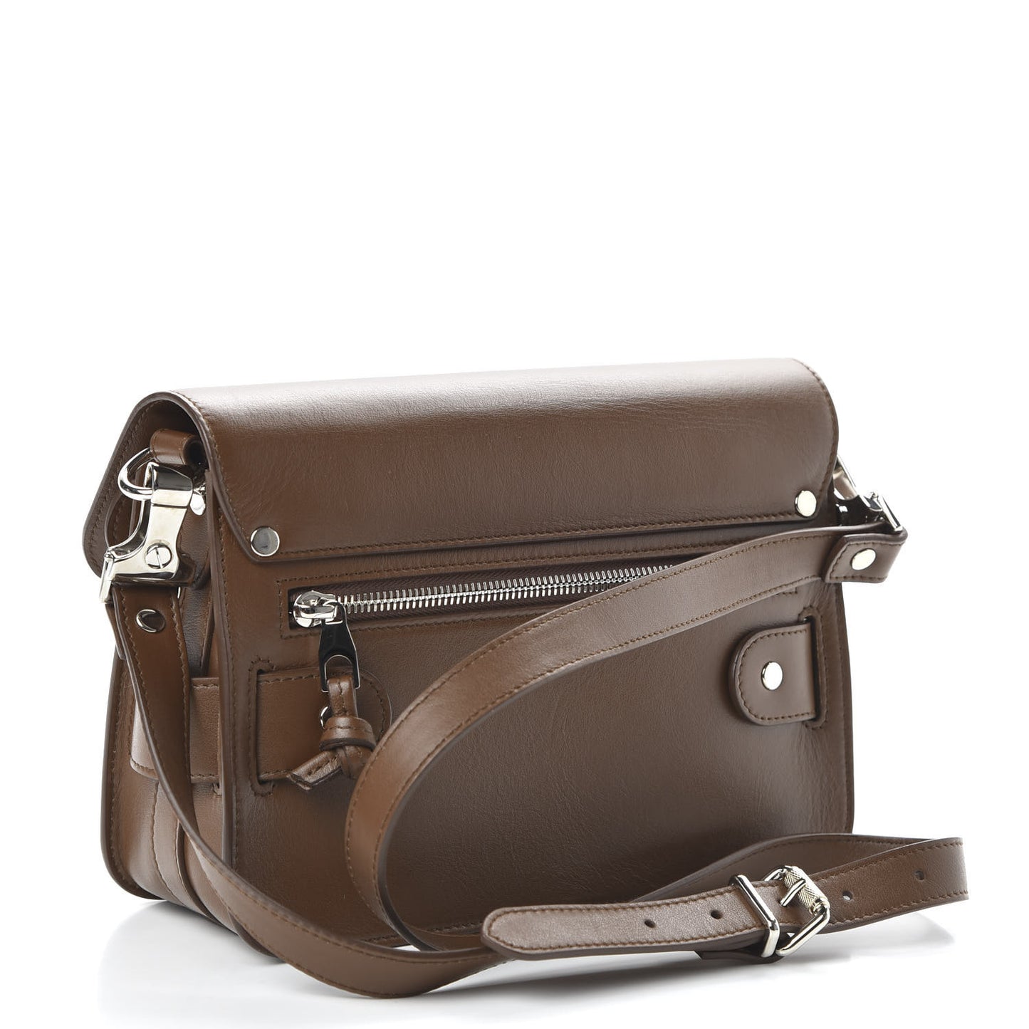 Smooth Calfskin Mini PS11 Classic Shoulder Bag Hazelnut