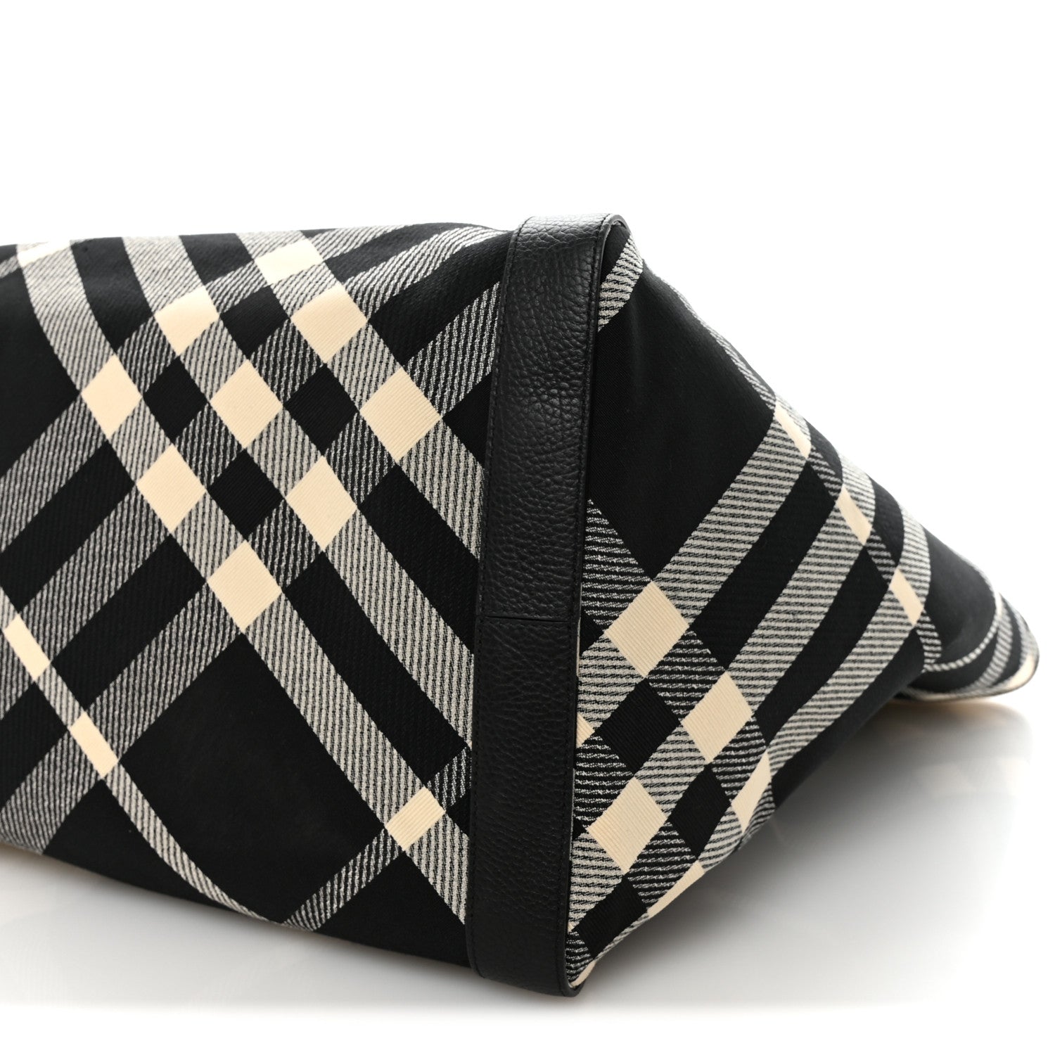 Burberry Jacquard Check Festival Tote Black White 1844160