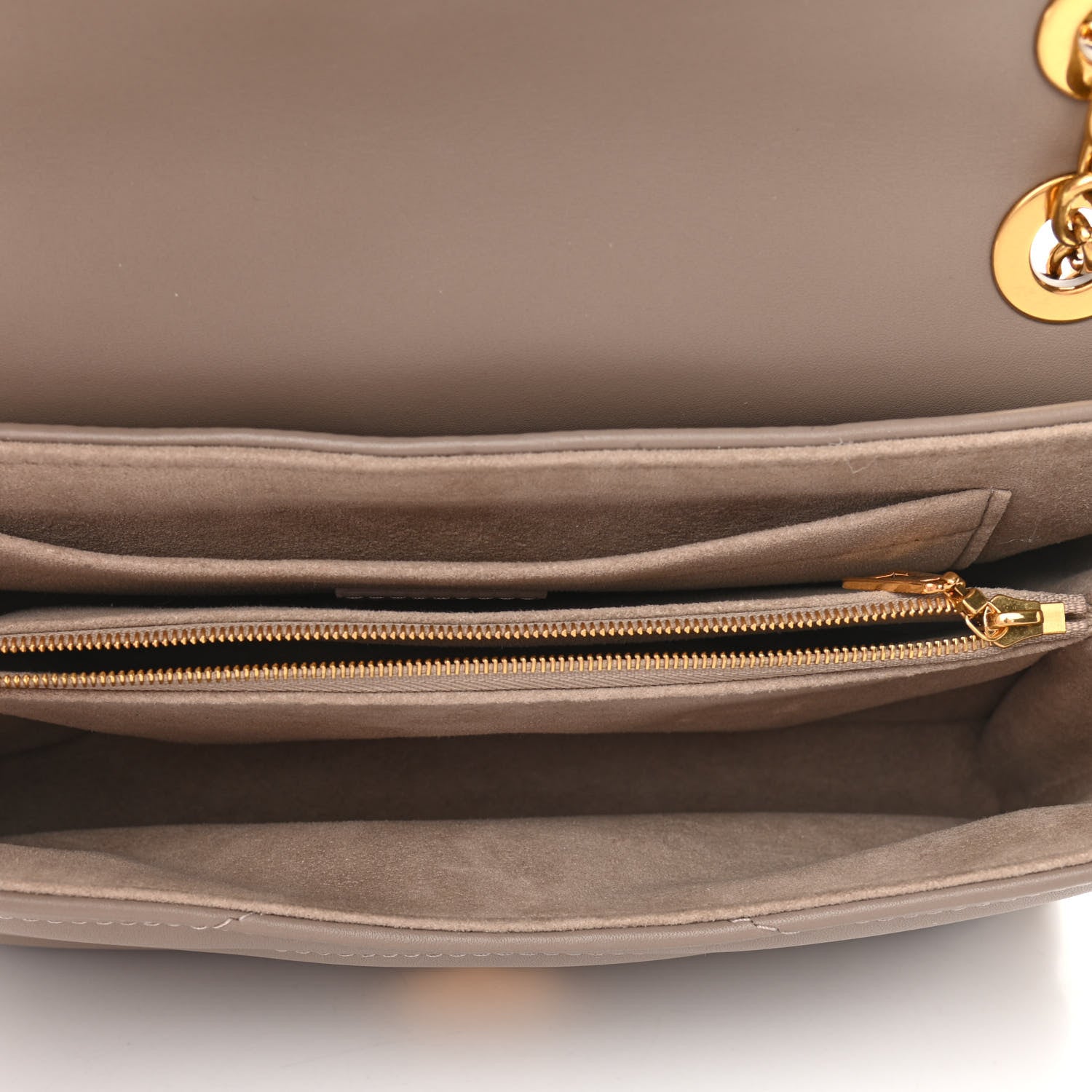 Louis Vuitton Calfskin LV New Wave Chain Bag Taupe 7 of 10