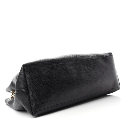 Gucci Pebbled Calfskin Medium Soho Chain Shoulder Bag Black 4 of 12