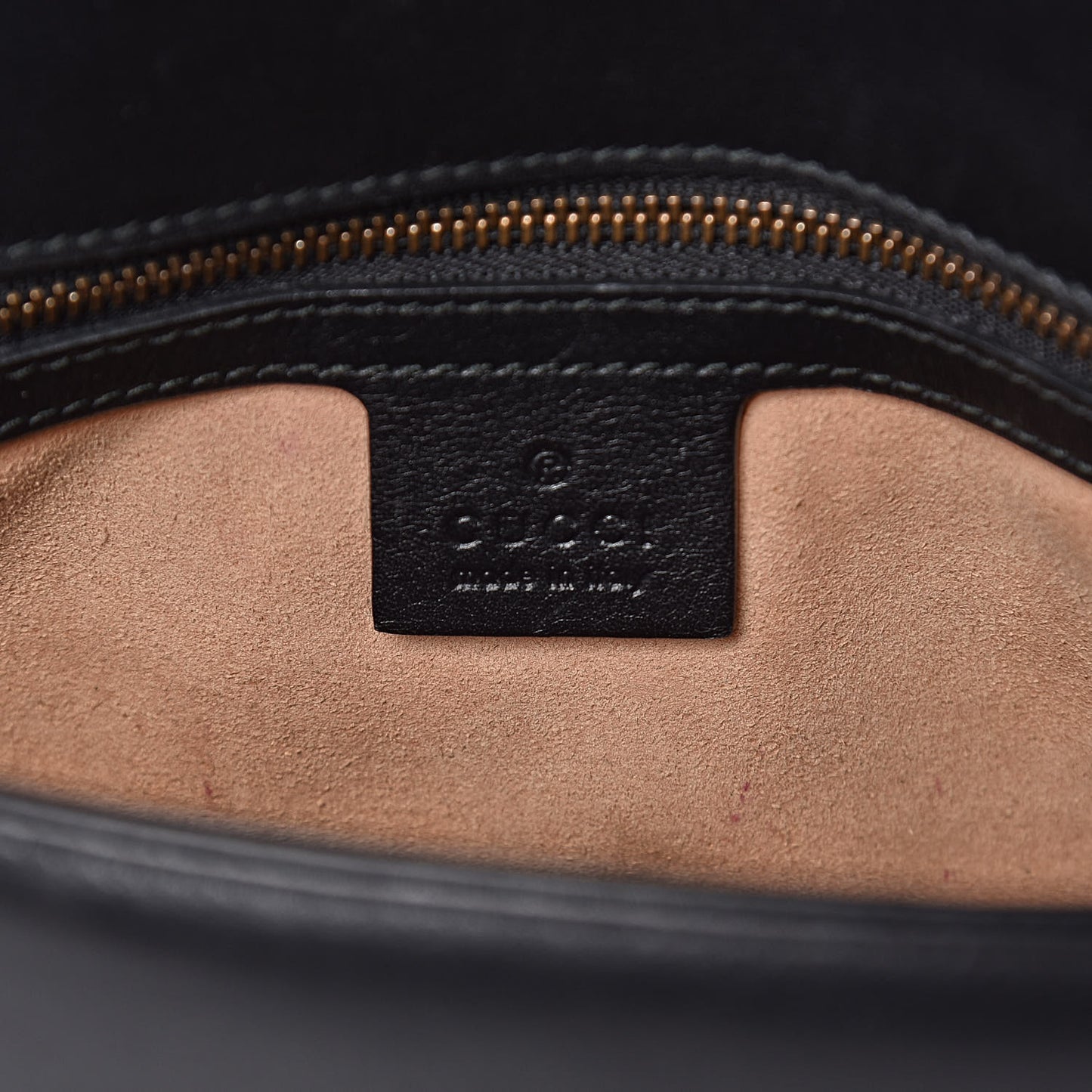 Calfskin Matelasse Small GG Marmont Shoulder Bag Black