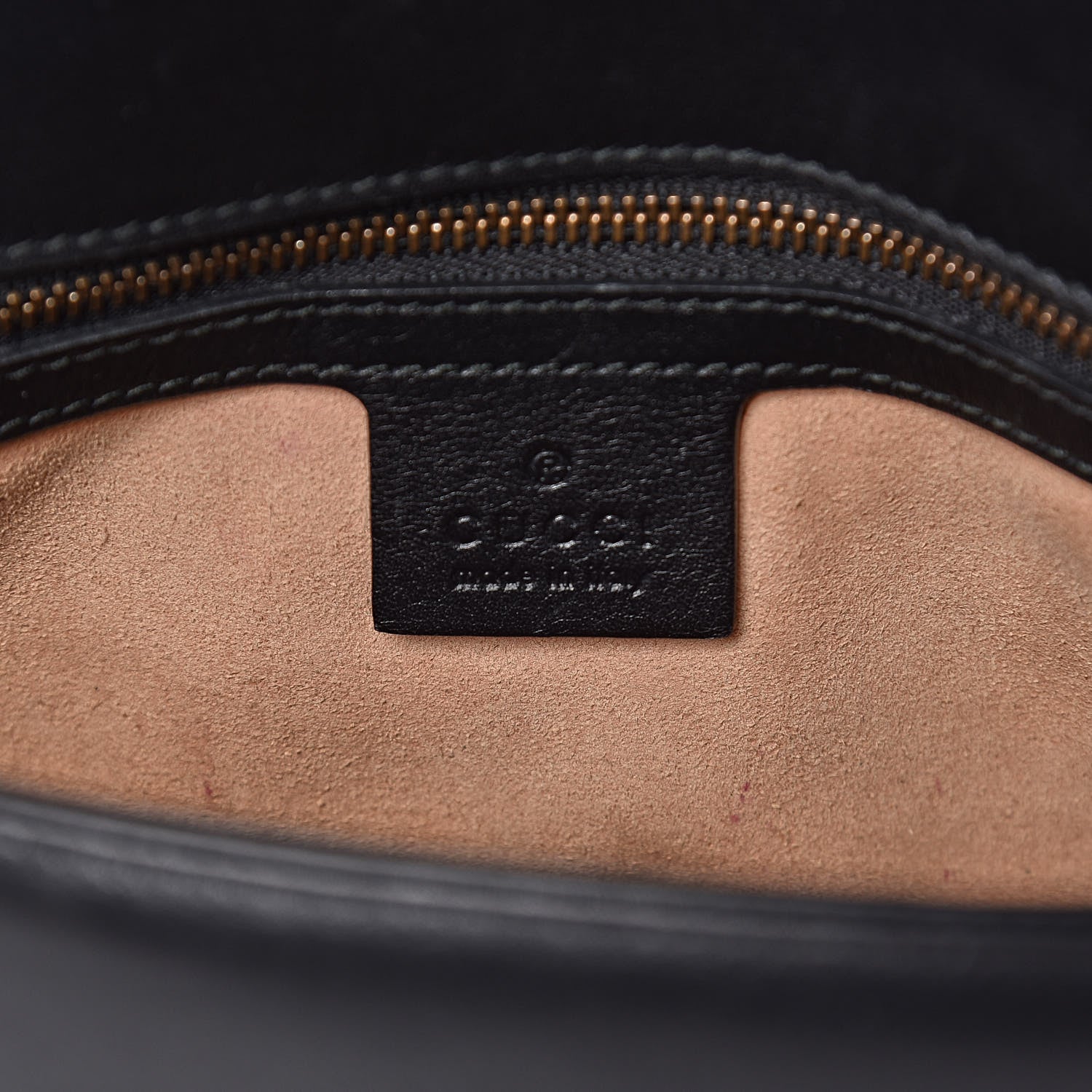 Gucci Calfskin Matelasse Small GG Marmont Shoulder Bag Black 8 of 16