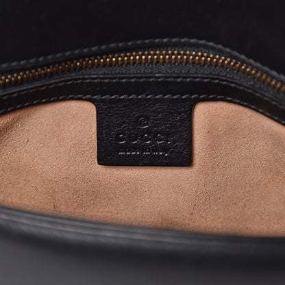 Gucci Calfskin Matelasse Small GG Marmont Shoulder Bag Black 8 of 16