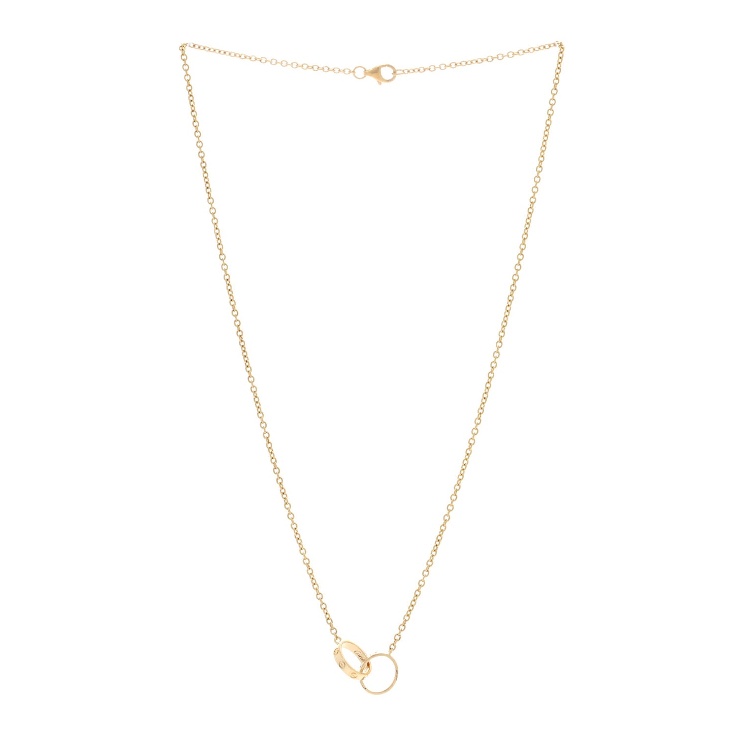 18K Yellow Gold Interlocking LOVE Necklace