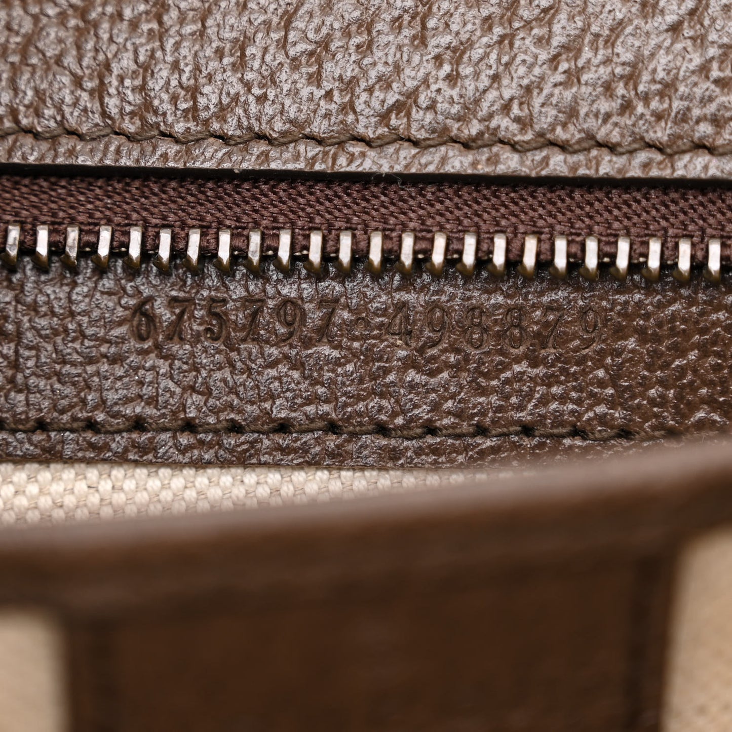 Monogram Jumbo GG Textured Dollar Calfskin Web Small Bamboo 1947 Top Handle Bag Camel Ebony New Acero