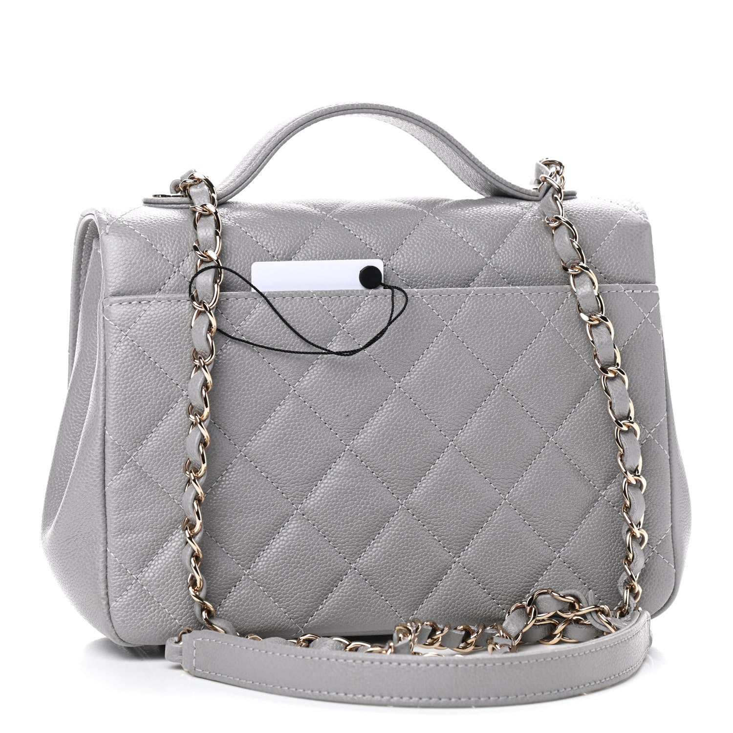 Chanel Caviar Quilted Medium Business Affinity Flap Grey 3 of 9