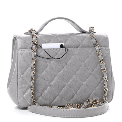 Chanel Caviar Quilted Medium Business Affinity Flap Grey 3 of 9