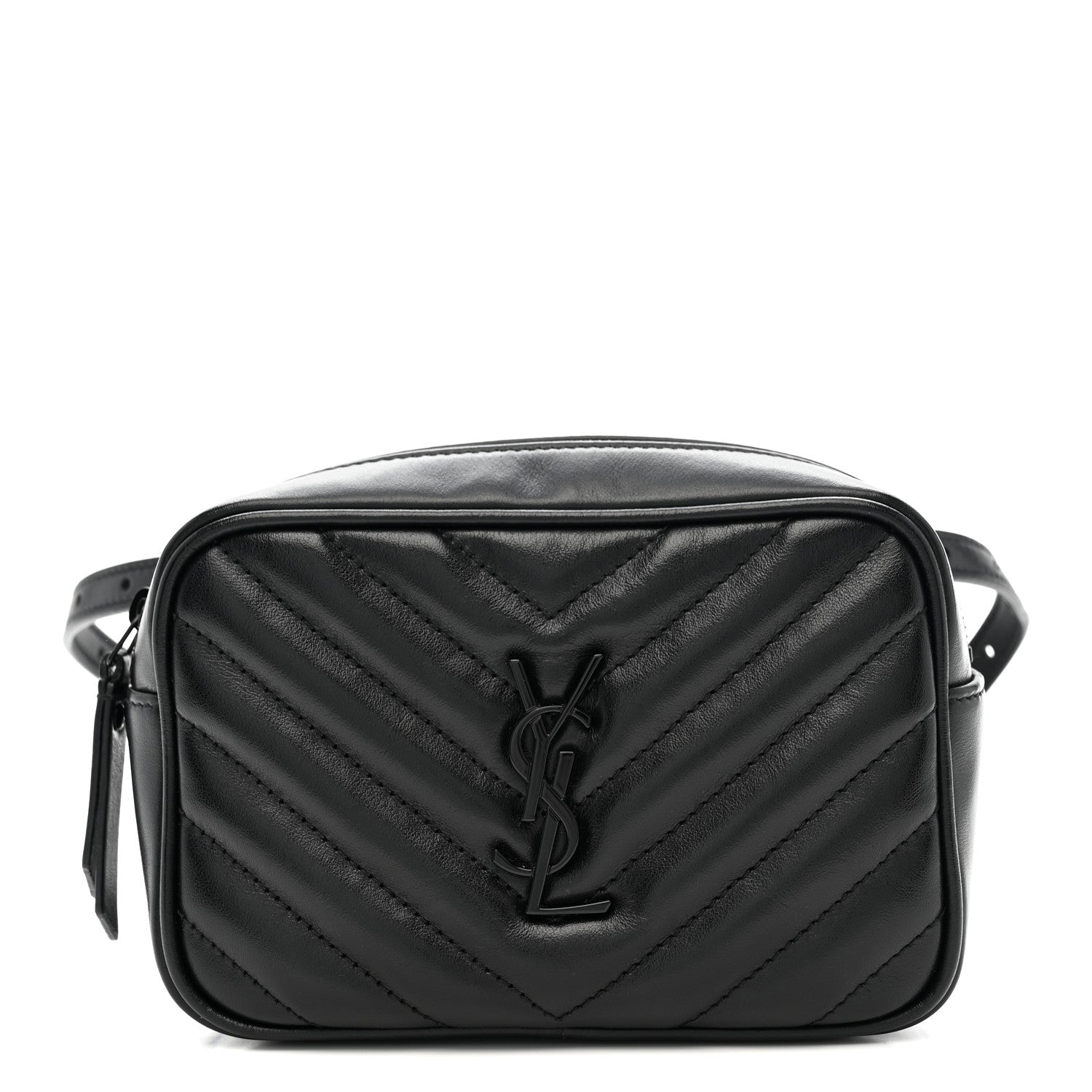 Saint Laurent Calfskin Matelasse Monogram Lou Belt Bag Black 1 of 11