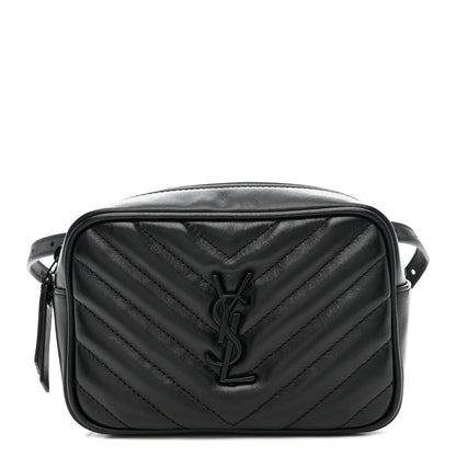 Saint Laurent Calfskin Matelasse Monogram Lou Belt Bag Black 1 of 11