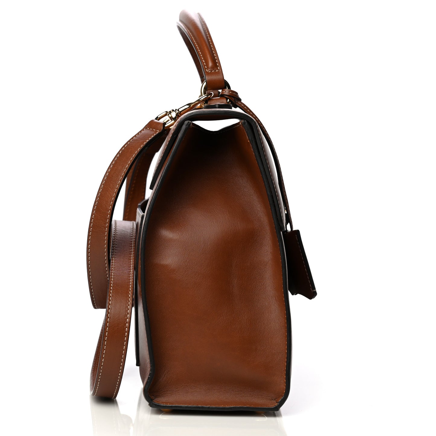Calfskin Medium Padlock Signature Top Handle Bag Cuir