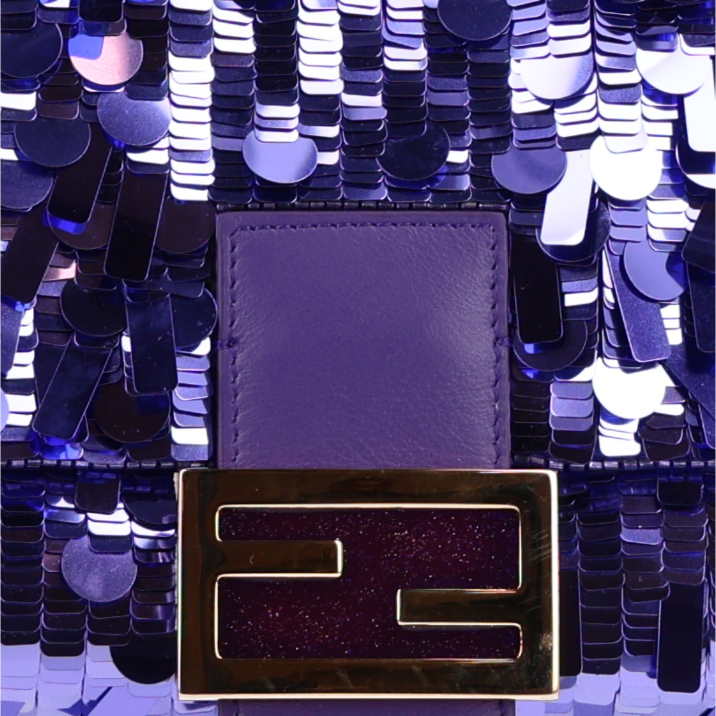 Sequin Paillettes Shiny Nappa Sex and the City Baguette Viola Purple Rain