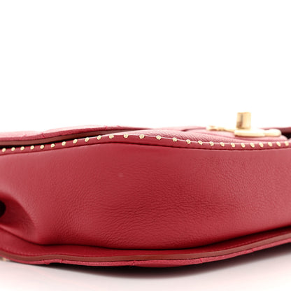 Chanel Caviar Quilted Small Studded Flap Red 10 of 12