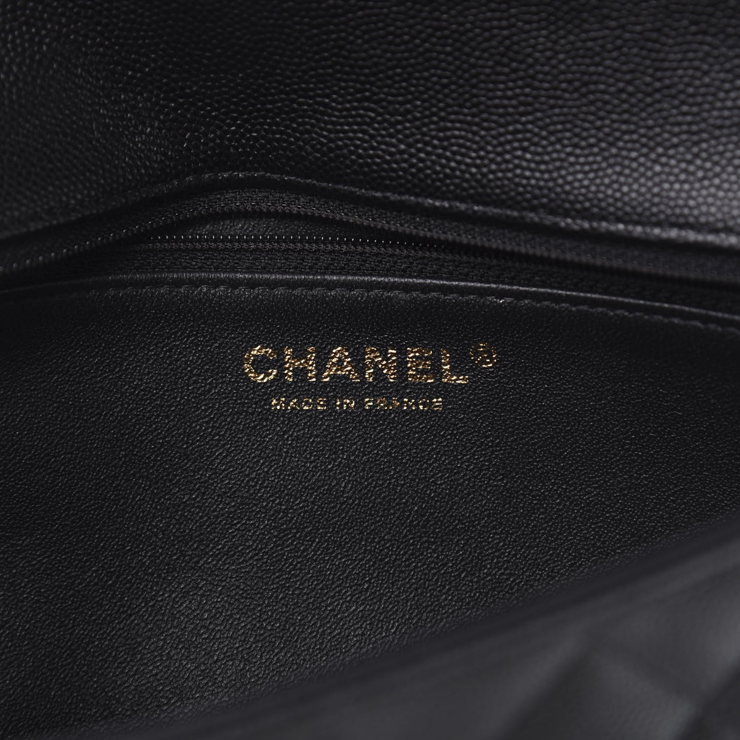 Caviar Quilted Flap Clutch Black