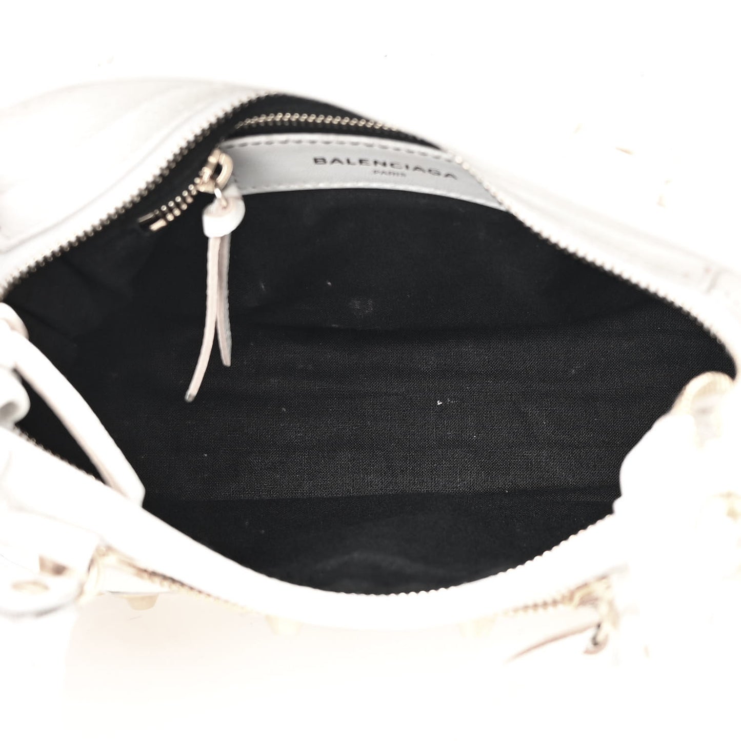 Chevre Gold Metallic Edge Hardware Mini City White