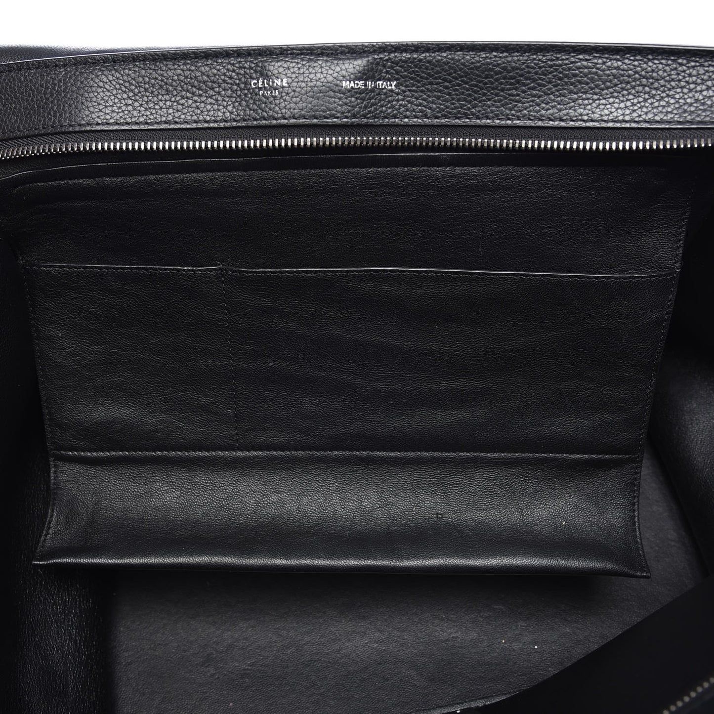 Drummed Calfskin Suede Large Trapeze Black