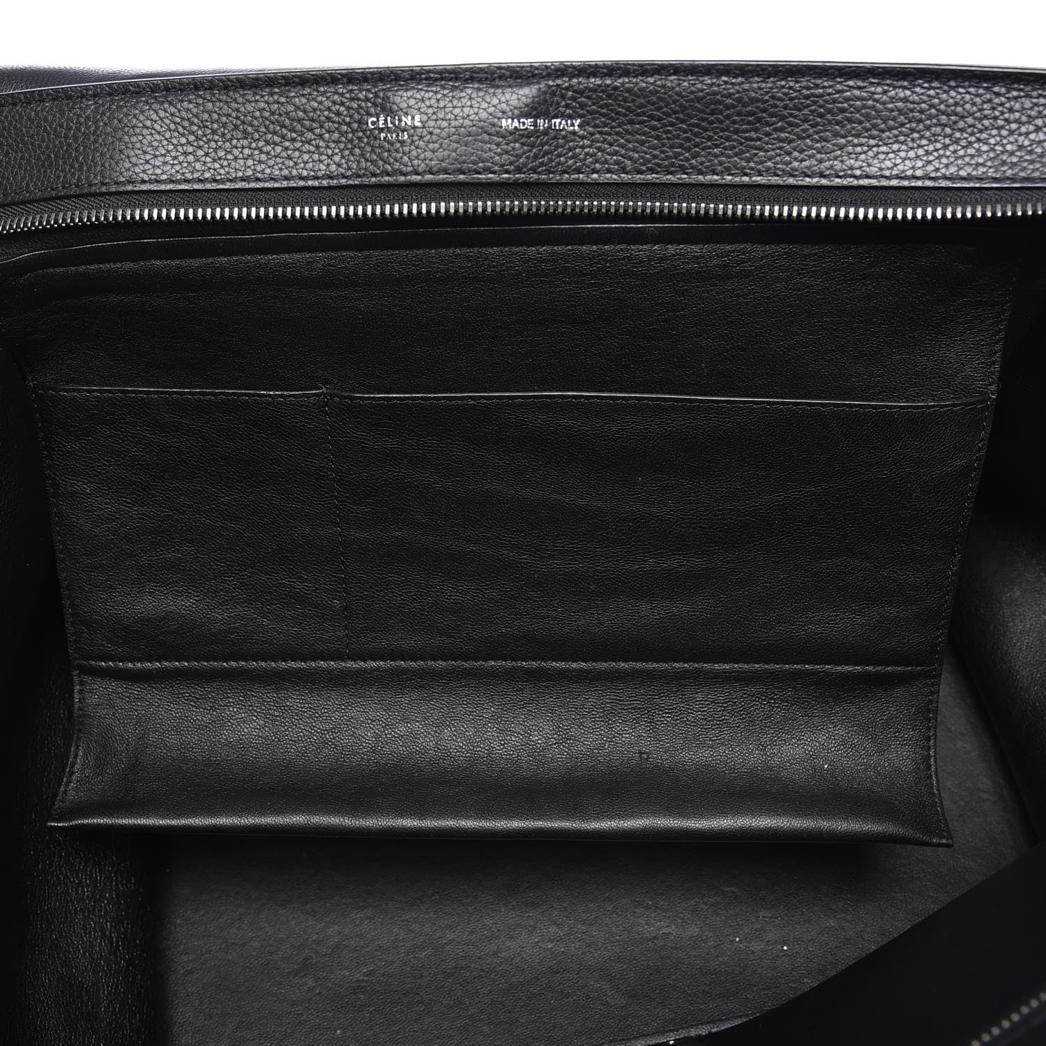 Celine Drummed Calfskin Suede Large Trapeze Black 7 of 14