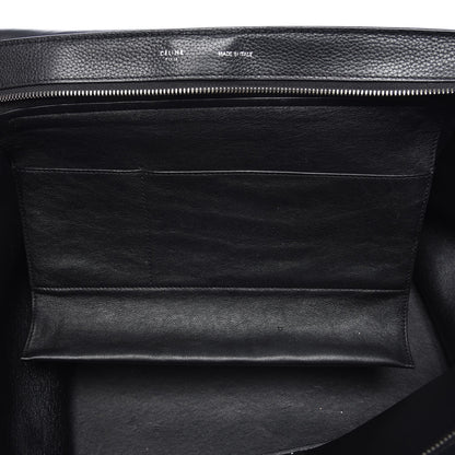 Celine Drummed Calfskin Suede Large Trapeze Black 7 of 14
