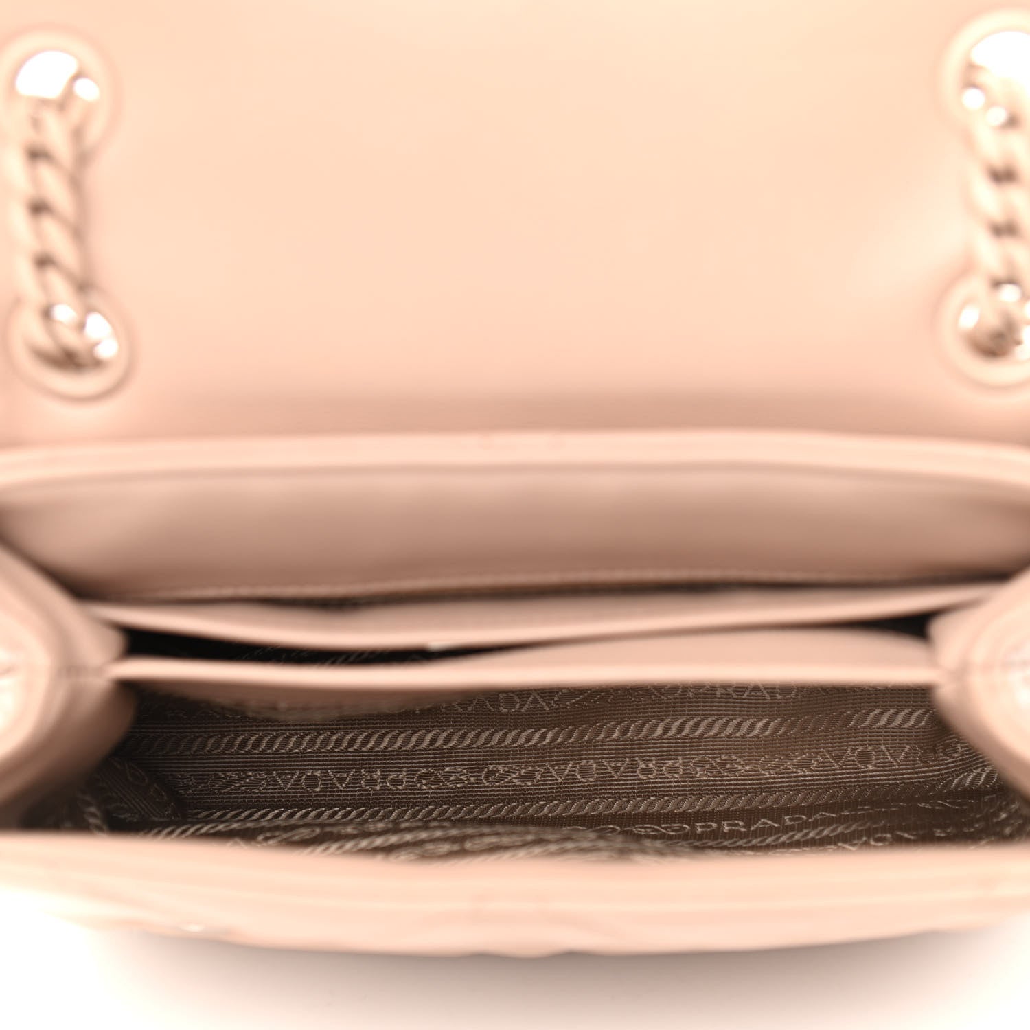 Prada Nappa Triangle Stitched Small Spectrum Bag Cipria 5 of 9