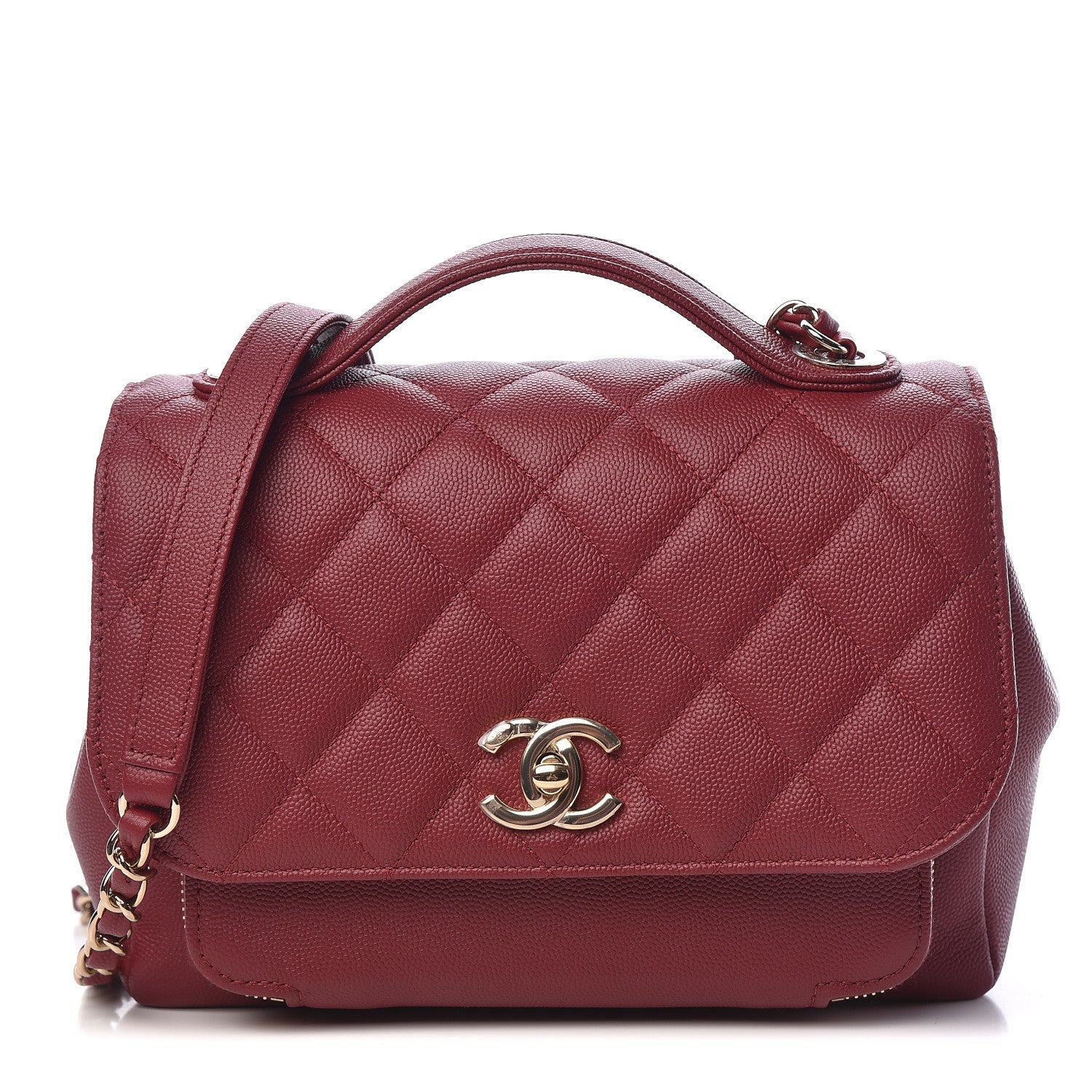 Chanel Caviar Quilted Small Business Affinity Flap Burgundy 1 of 11