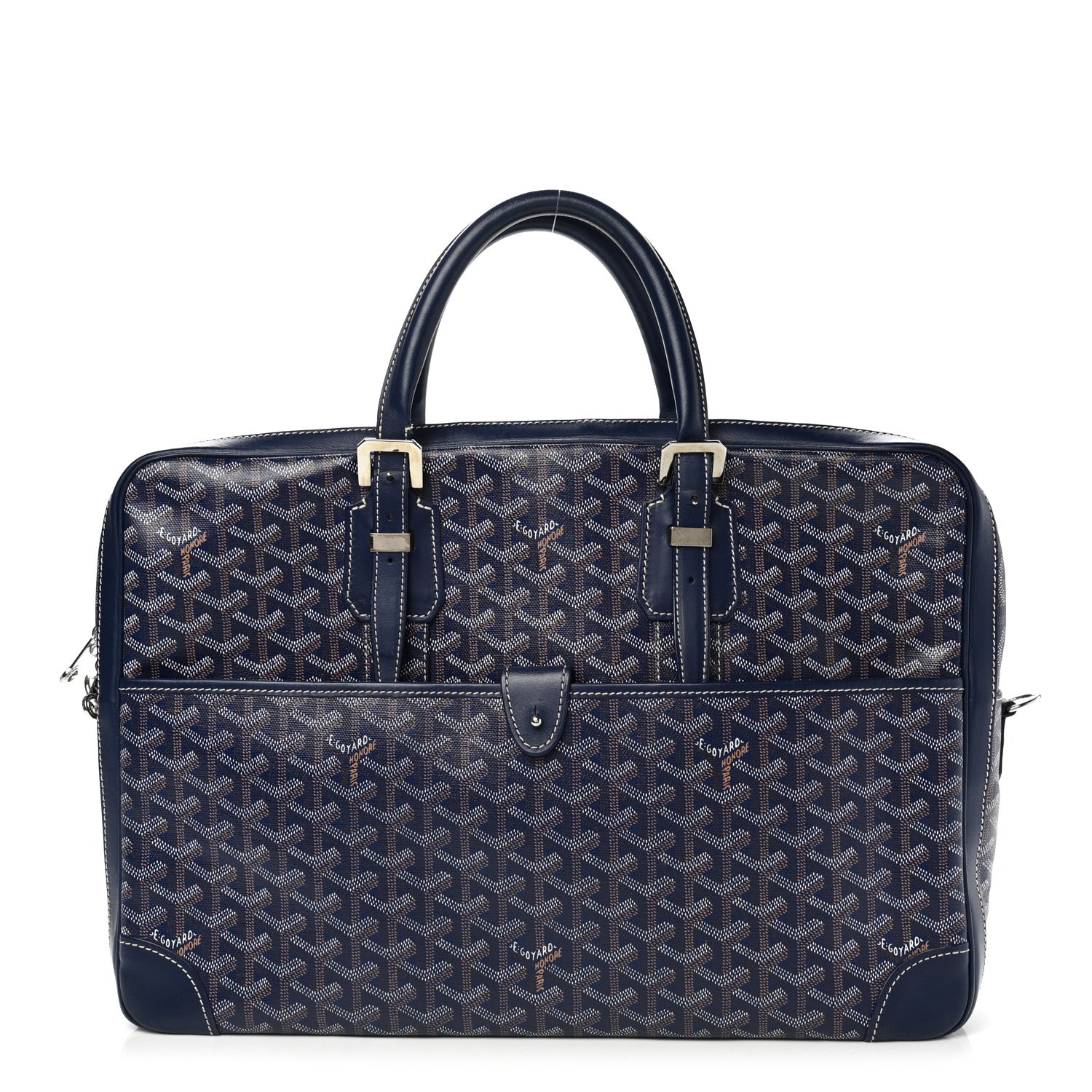 Goyard Goyardine Ambassade MM Briefcase Navy 1 of 11
