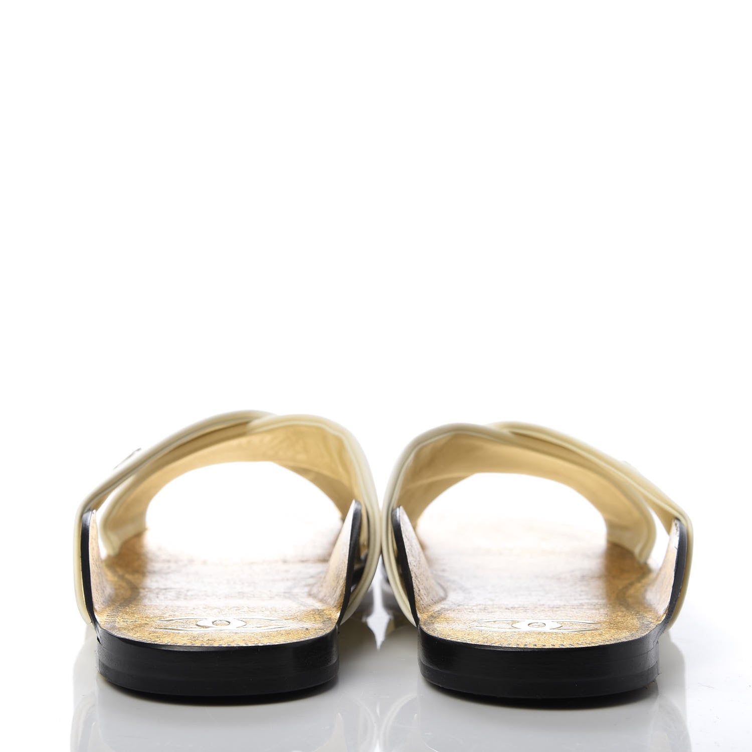 Chanel Lambskin Mule Sandals 42 White 6 of 10