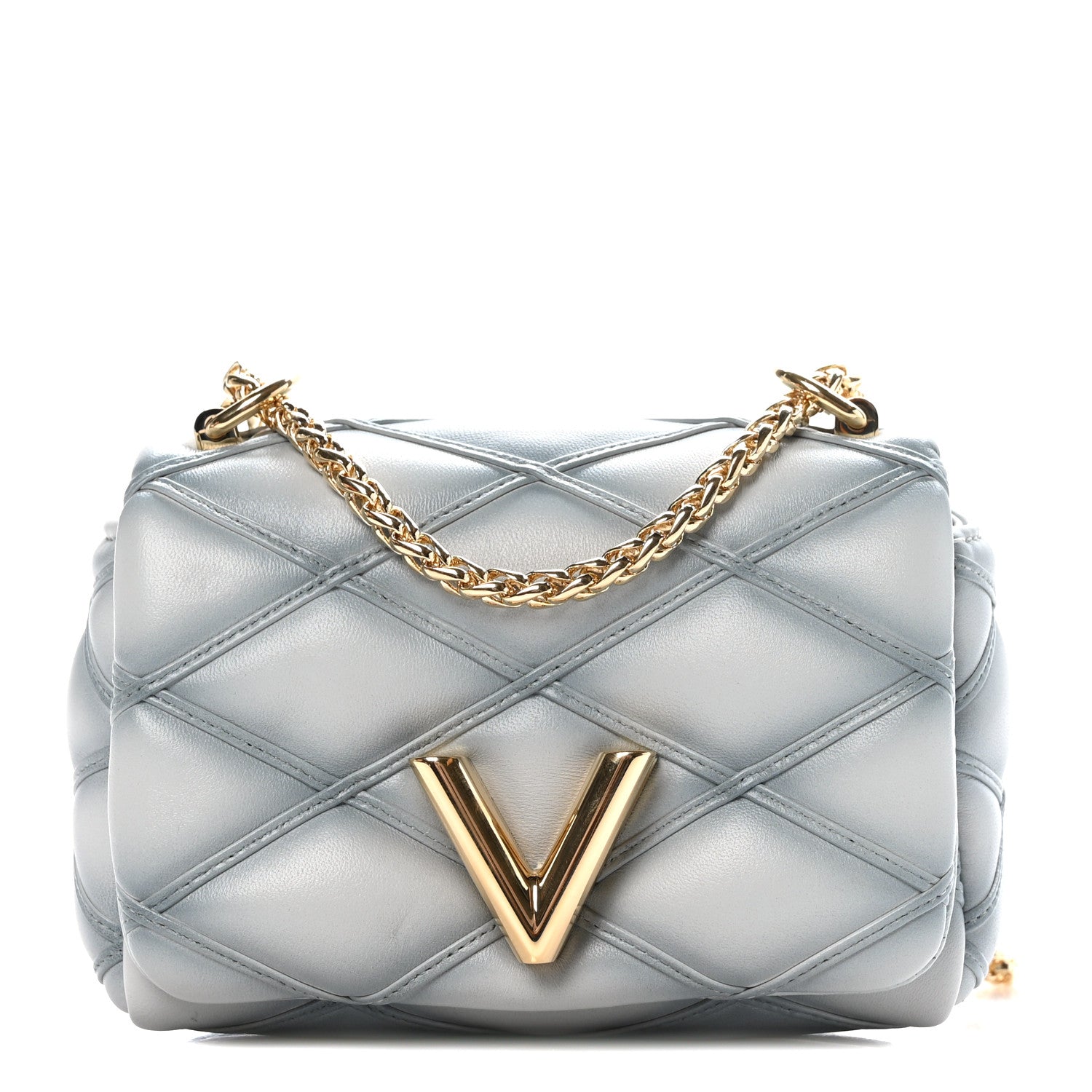 Louis Vuitton Lambskin Malletage Pico GO-14 Ecume Gray 1 of 9