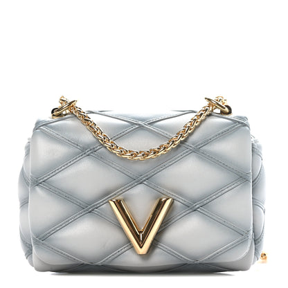 Louis Vuitton Lambskin Malletage Pico GO-14 Ecume Gray 1 of 9