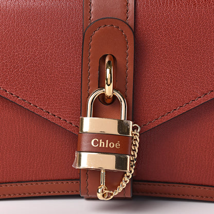 Chloe Shiny Goatskin Calfskin Aby Chain Shoulder Bag Sepia Brown 9 of 9