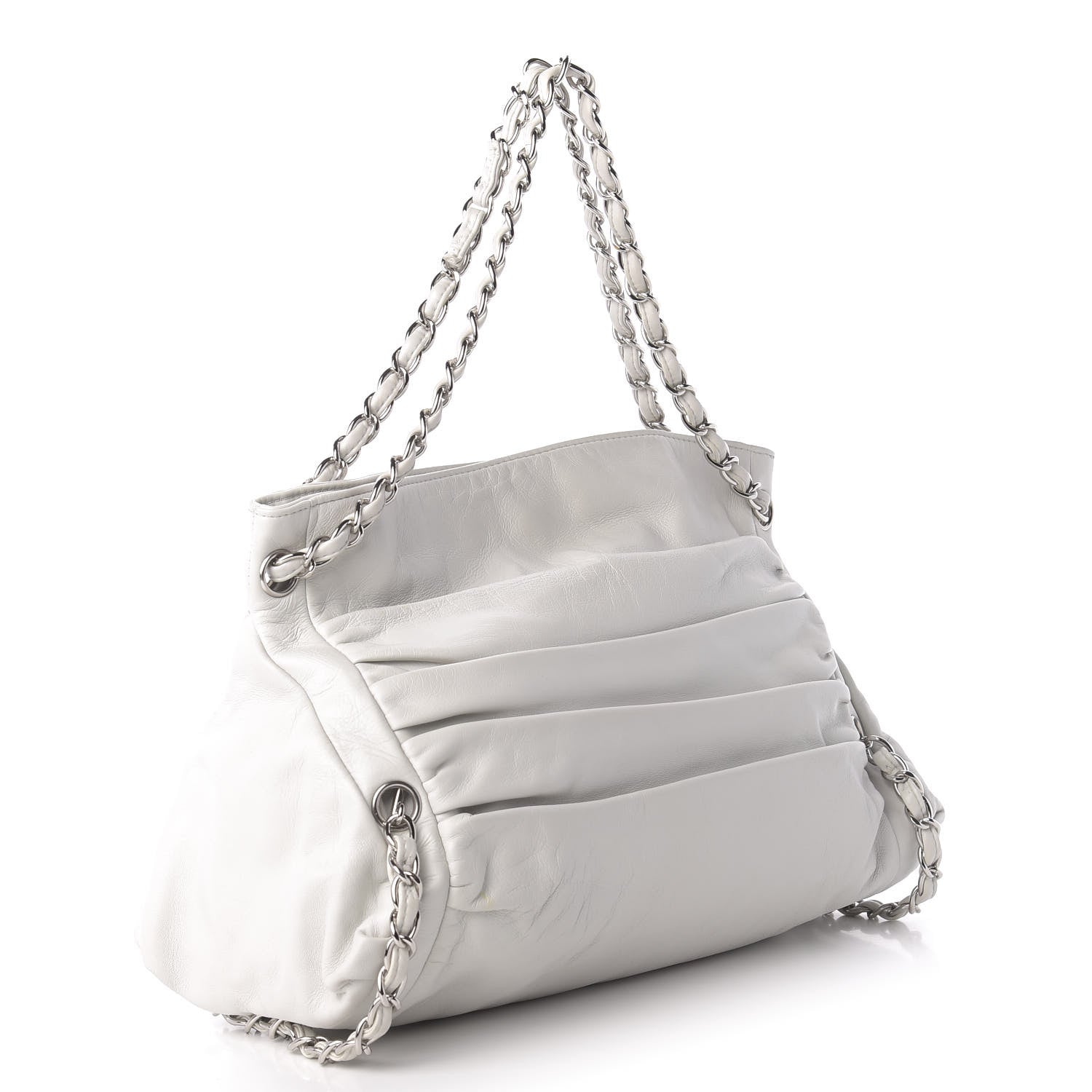 Chanel Lambskin Large Sharpei Bag White 3 of 10