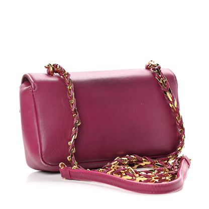 Fendi Shiny Nappa Mini Be Baguette Shoulder Bag Ciclamino 3 of 11