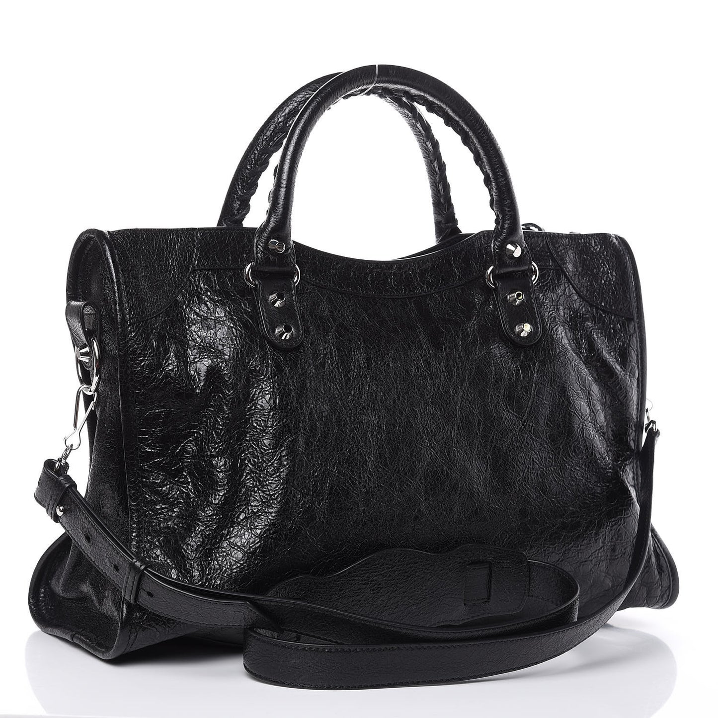 Agneau Classic Silver Hardware City Black