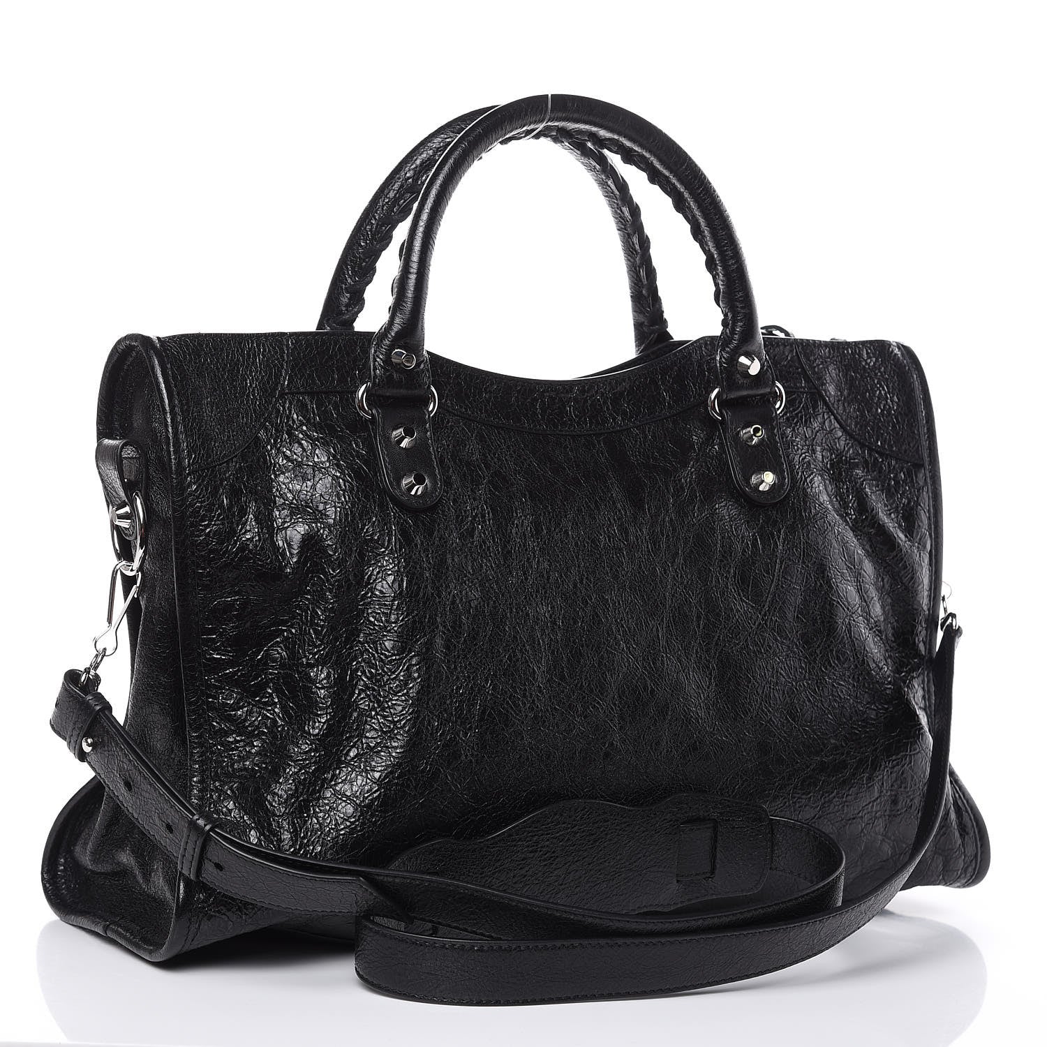 Balenciaga Agneau Classic Silver Hardware City Black 3 of 9