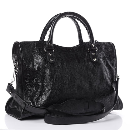 Balenciaga Agneau Classic Silver Hardware City Black 3 of 9