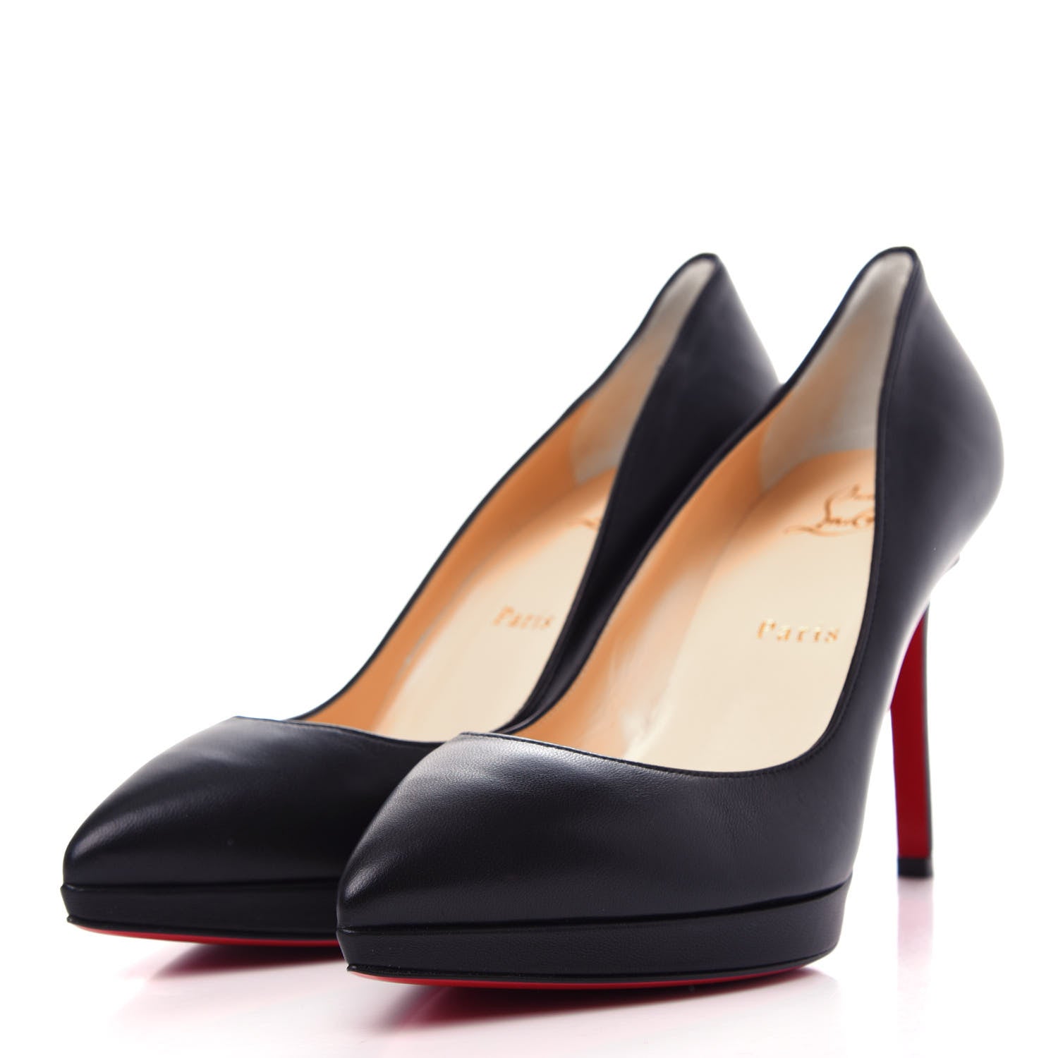 Christian Louboutin Shiny Nappa Pigalle Plato 100 Pumps 38 Black 3 of 10