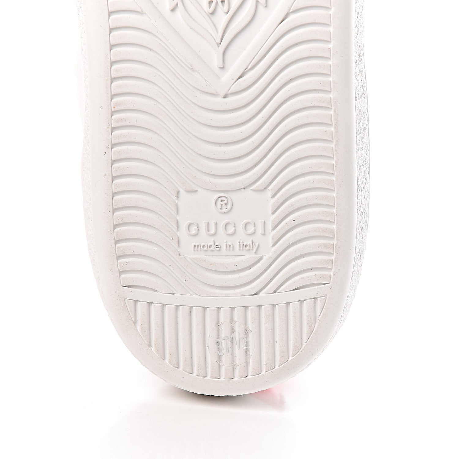 Gucci Calfskin Ayers Web Blind for Love Embroidered Womens Ace Sneakers 37.5 White 8 of 12