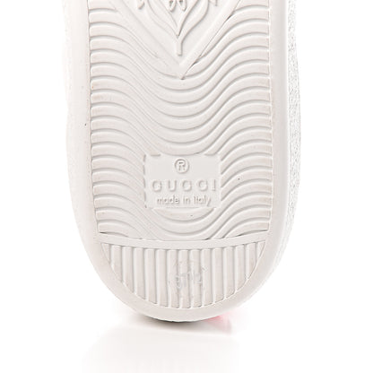 Gucci Calfskin Ayers Web Blind for Love Embroidered Womens Ace Sneakers 37.5 White 8 of 12
