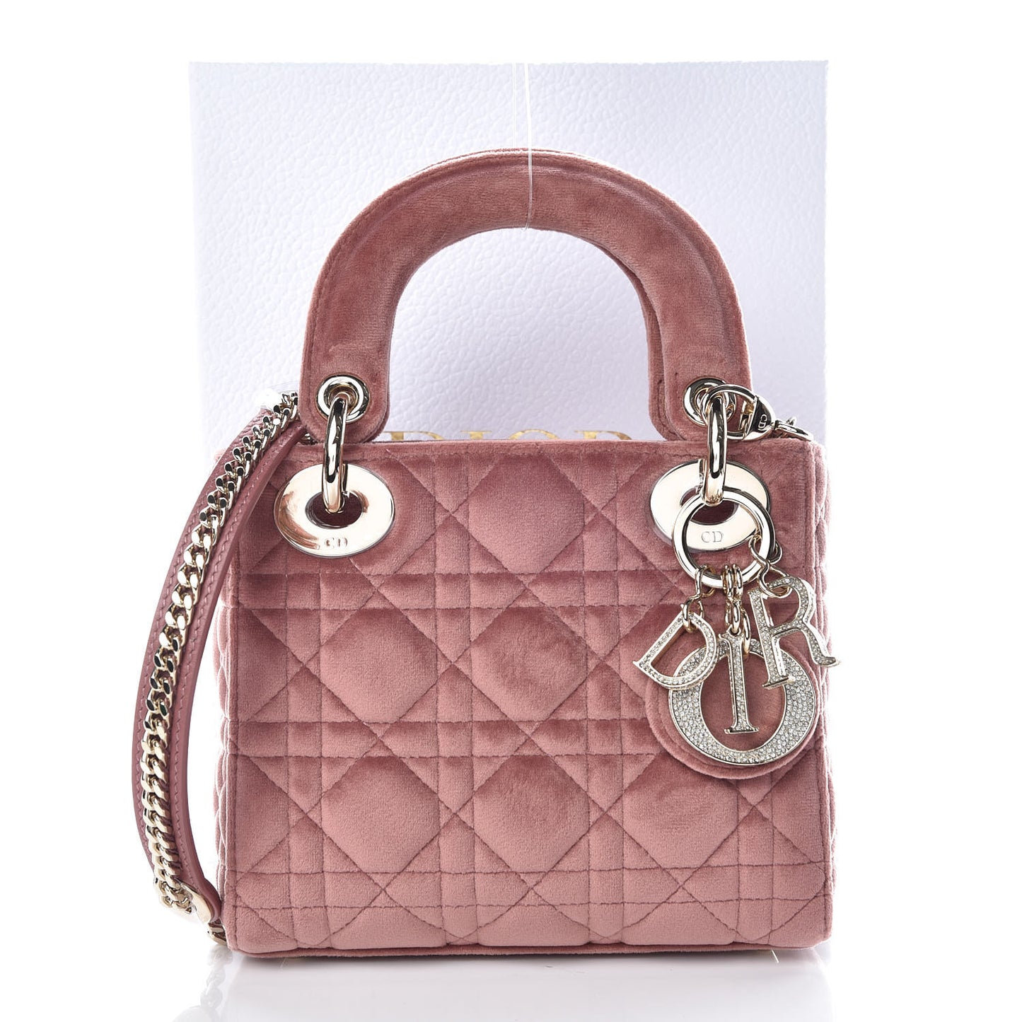 Velvet Mini Lady Dior Pink