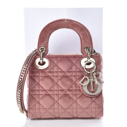 Christian Dior Velvet Mini Lady Dior Pink 10 of 10