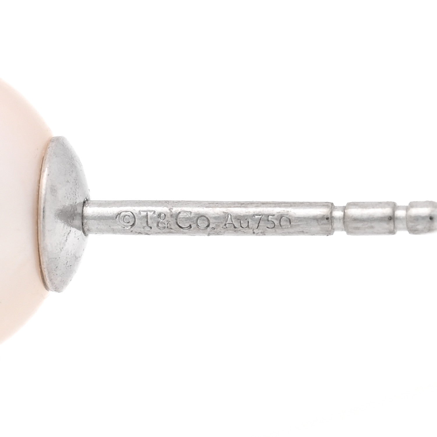 Tiffany 18K White Gold Cultured Pearl 8-8.5mm Earrings 4 of 5