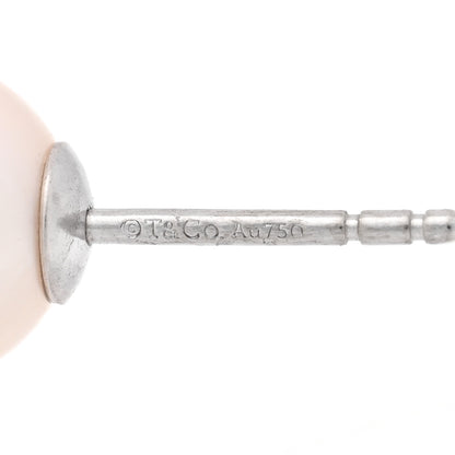 Tiffany 18K White Gold Cultured Pearl 8-8.5mm Earrings 4 of 5