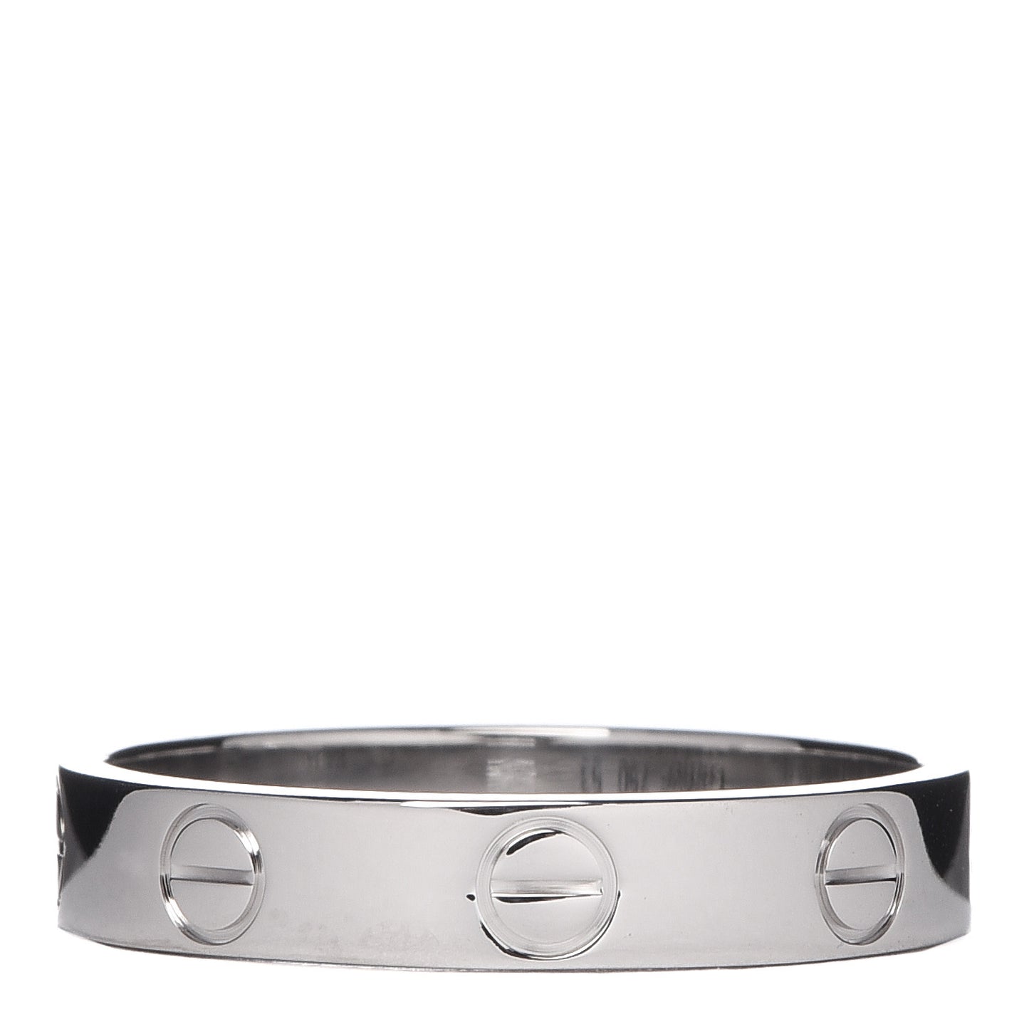 18K White Gold 3.5mm LOVE Wedding Band Ring 53 6.25