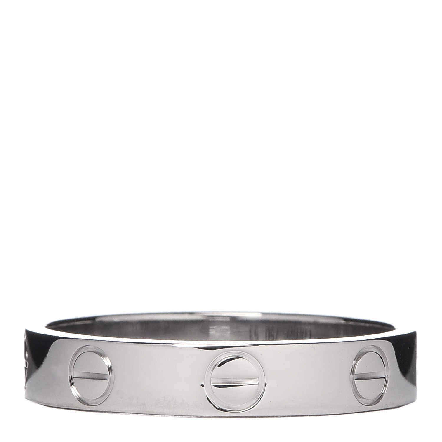 Cartier 18K White Gold 3.5mm LOVE Wedding Band Ring 53 6.25 3 of 4