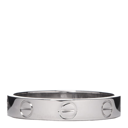 Cartier 18K White Gold 3.5mm LOVE Wedding Band Ring 53 6.25 3 of 4