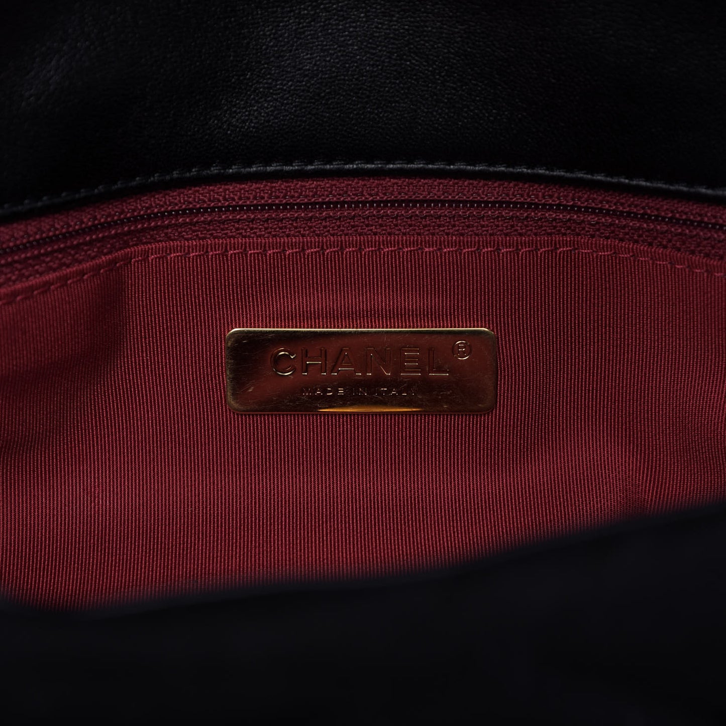 Jersey Lambskin Quilted Large 19 Flap Black