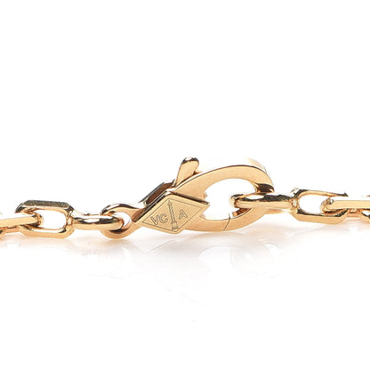 Van Cleef & Arpels 18K Yellow Gold Mother of Pearl 20 Motifs Vintage Alhambra Necklace 4 of 8