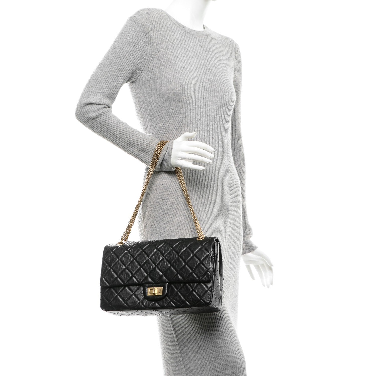 Chanel Aged Calfskin Quilted 2.55 Reissue 227 Flap Black 2 of 8