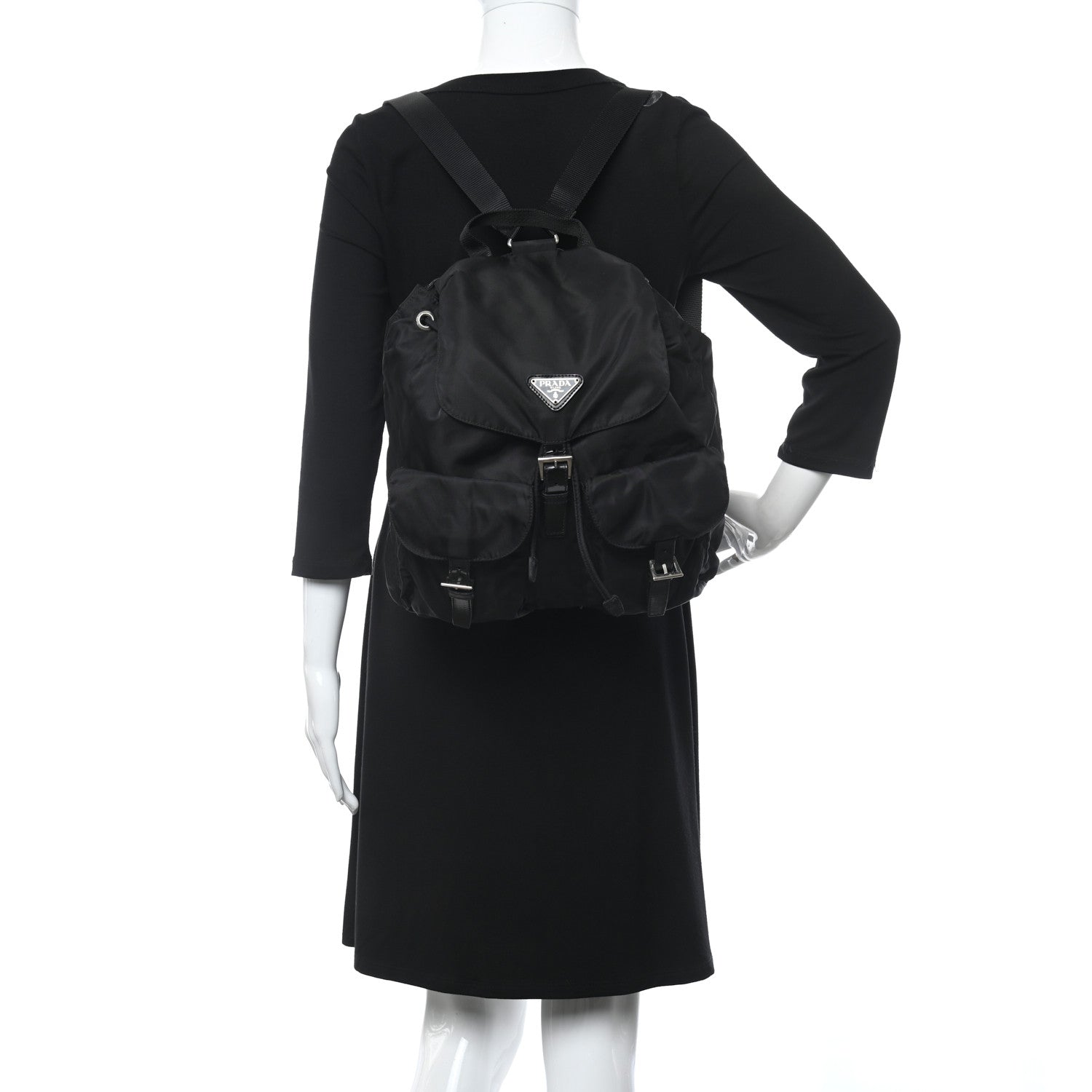 Prada Tessuto Nylon Vela Large Backpack Black 2 of 10