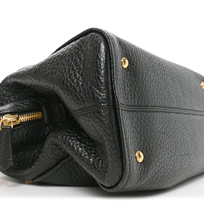 Fendi Pebbled Calfskin Small Chameleon Tote Black 9 of 10
